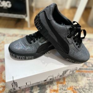 Puma Women's Black Cali Pewter Nyc Holiday Sneakers